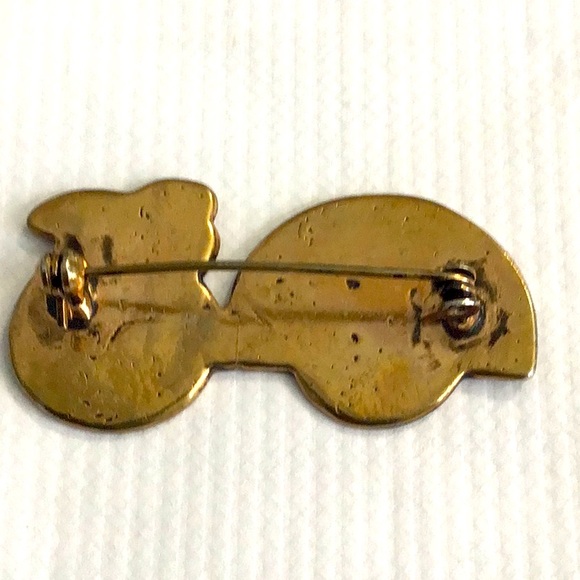 Vintage Copper smiling Children Brooch. - Picture 10 of 13